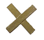 Sign Board - Cross Bucks - 1/pkg - HO Scale