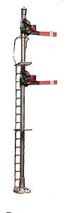 Signal - Double Head Semaphore - HO Scale