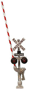 Signal - Railroad Crossing Signal w/Gate - 1 pair/pkg - O Scale