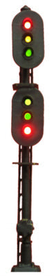 Signal - Vertical 3 Light over 3 Light - HO Scale