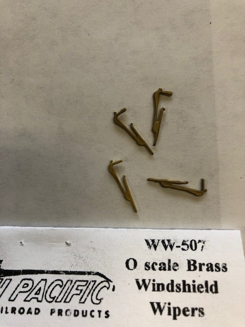 Windshield Wipers - Brass - 4/pkg - O Scale