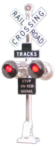 Signal - Railroad Crossing Signal - 1 pair/pkg - O Scale