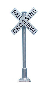 Sign - Railroad Crossing Sign - 1 pair/pkg - HO Scale