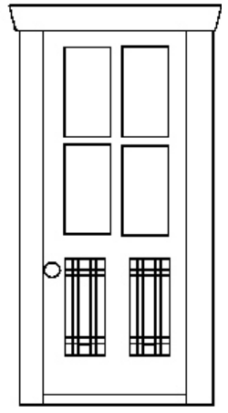 Catalog photograph: Door w/4-pane window    A-2411