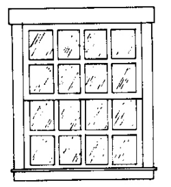 Catalog photograph: Window 16-pane HO A-2511