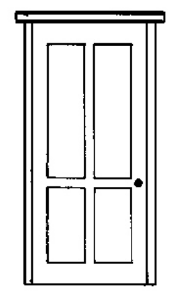 Catalog photograph: Entry 4-panel Door A-2405