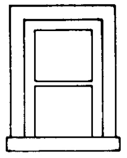 Catalog photograph: Dbl hung small 2-pane window A-2502