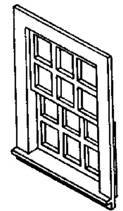 Catalog photograph: Window 12-pane  HO  A-2512