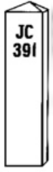 Catalog photograph: Mileposts– concrete, 3-sided   SP-856