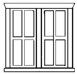 Catalog photograph: Window Dbl 4-pane A-2505