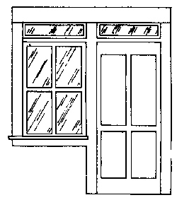 Catalog photograph: Entry door & 4pane window  A-2403