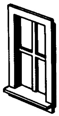 Catalog photograph: Window 4-pane  HO  A-2514